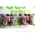 good quality superior material muticolor butterfly mode 3D shoes charm